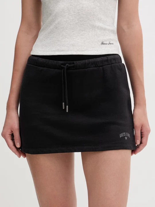 Obrázek produktu Guess Jeans sukňové šortky dámské bavlněné černá