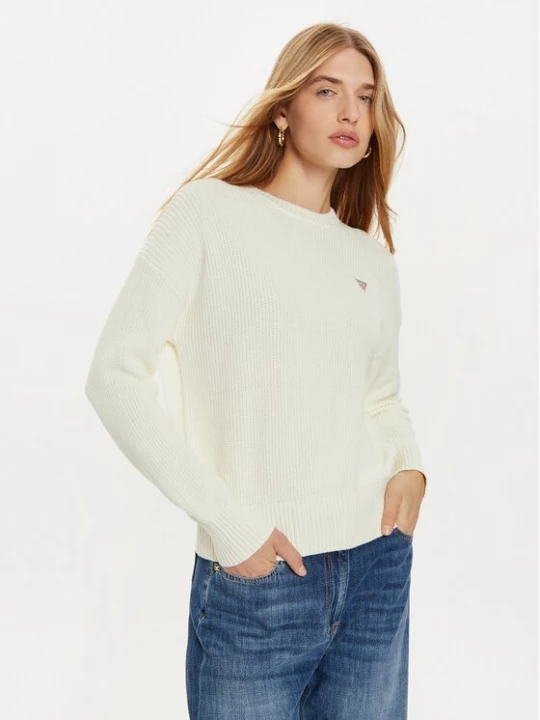 Obrázek produktu Guess Jeans Svetr W4BR08 Z3HM1 Écru Regular Fit Krémová
