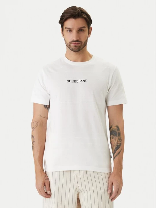 Obrázek produktu Guess Jeans T-Shirt M6GIZ3 KE942 Écru Regular Fit Krémová
