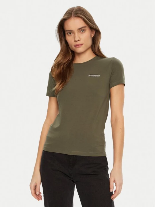 Obrázek produktu Guess Jeans T-Shirt W4YI02 J1314 Zelená Regular Fit