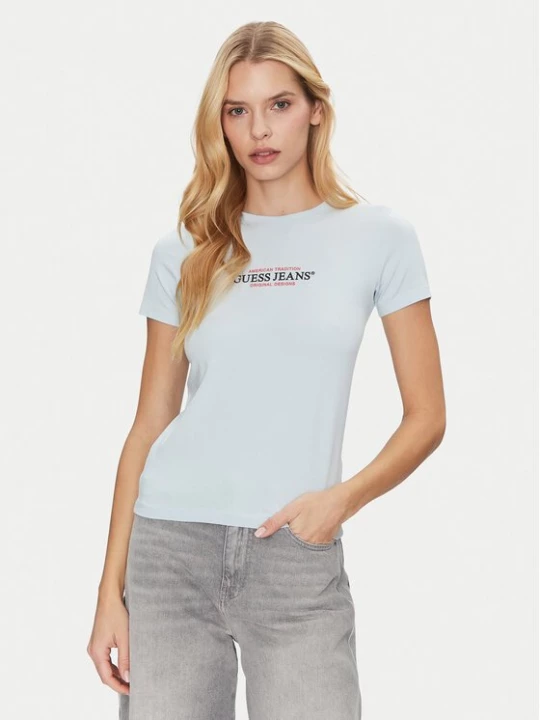 Obrázek produktu Guess Jeans T-Shirt W4YI03 J1314 Světle modrá Slim Fit