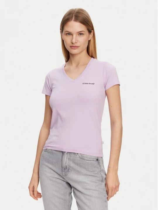 Obrázek produktu Guess Jeans T-Shirt W4YI23 J1314 Fialová Slim Fit