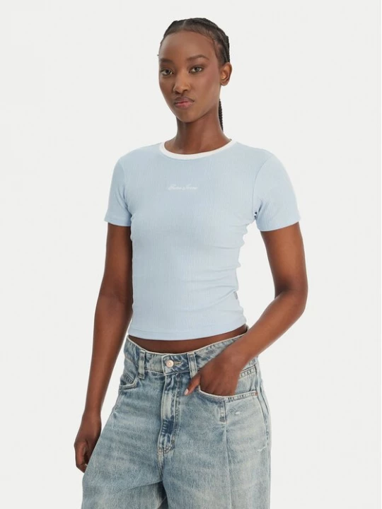 Obrázek produktu Guess Jeans T-Shirt W6GPA9 KF641 Světle modrá Slim Fit