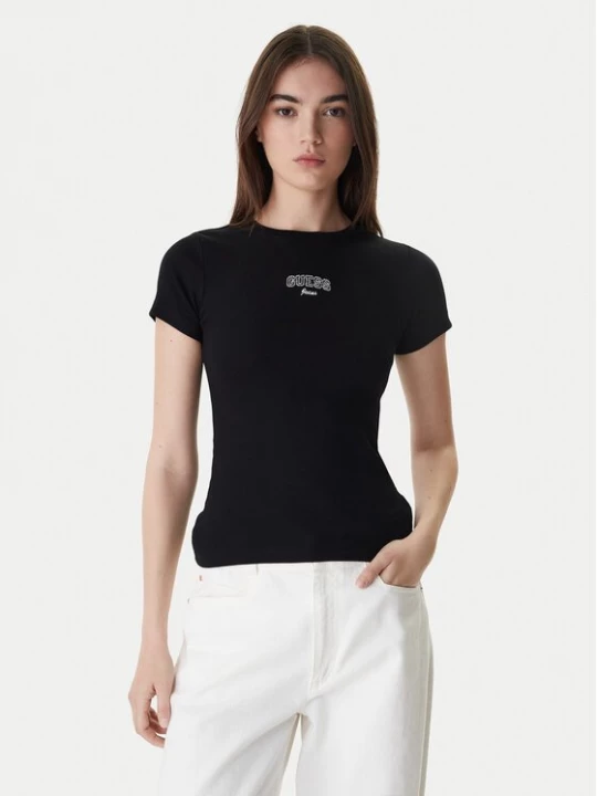 Obrázek produktu Guess Jeans T-Shirt W6RP21 KA0H1 Černá Slim Fit