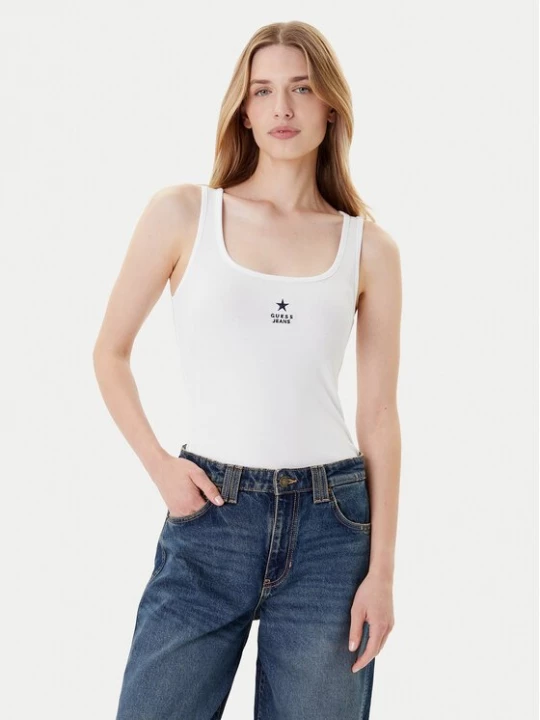 Obrázek produktu Guess Jeans Top W4YP48 KA0H1 Bílá Regular Fit
