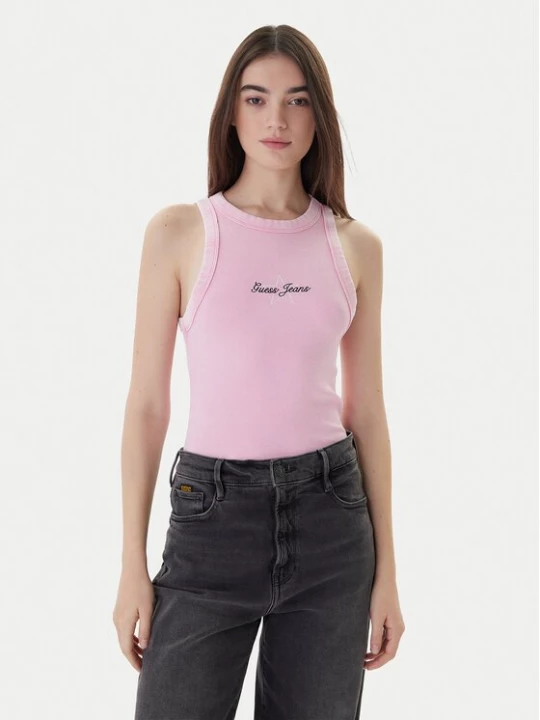 Obrázek produktu Guess Jeans Top W6RP23 KA0H1 Růžová Classic Fit