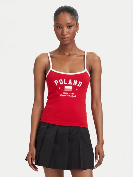 Obrázek produktu Guess Jeans Top W6YP20 K4202 Červená Slim Fit