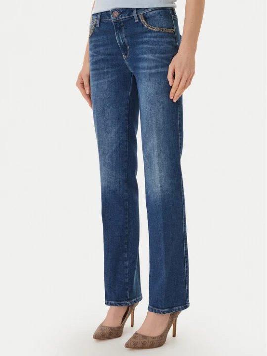 Obrázek produktu Guess Jeansy W6RA15 D6883 Tmavomodrá Straight Leg