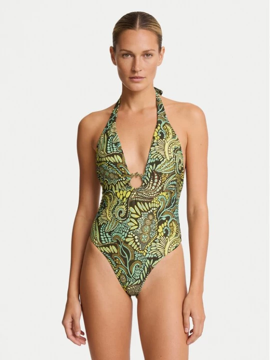 Obrázek produktu Guess Jednodílné plavky E6GJ39 MC04R Zelená