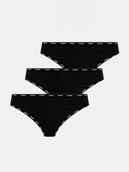 Obrázek produktu Guess brazilky dámské bavlněné s elastanem 3-pack černá
