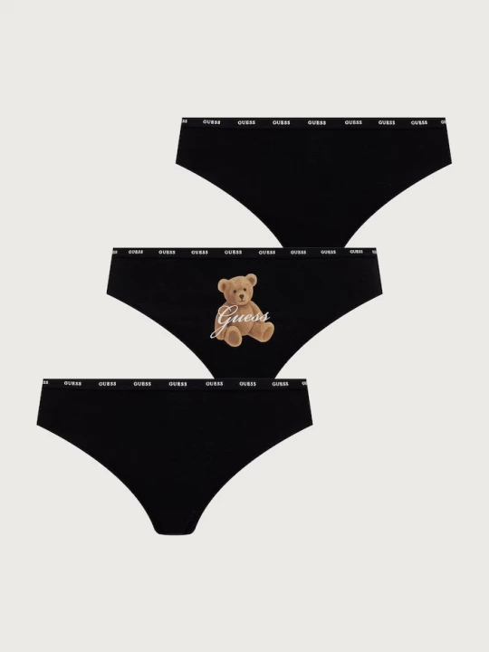 Obrázek produktu Guess kalhotky dámské bavlněné s elastanem ARIA 3-pack černá