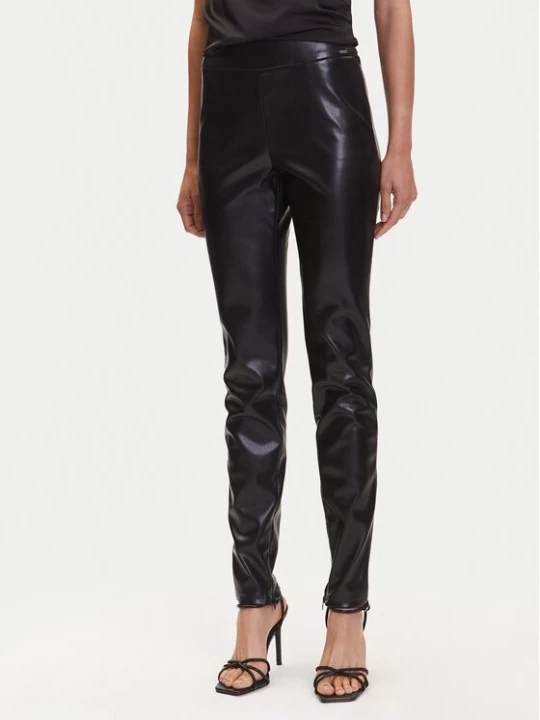 Obrázek produktu Guess Kalhoty z imitace kůže New Prescilla Regular W4BB18 WGIK0 Černá Slim Fit
