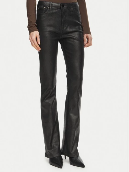 Obrázek produktu Guess Kalhoty z imitace kůže W6BA0L D2083 Černá Bootcut Fit