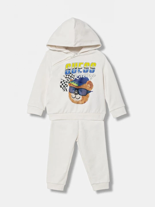 Obrázek produktu Guess Kojenecká bavlněná tepláková souprava Guess 2-pack béžová