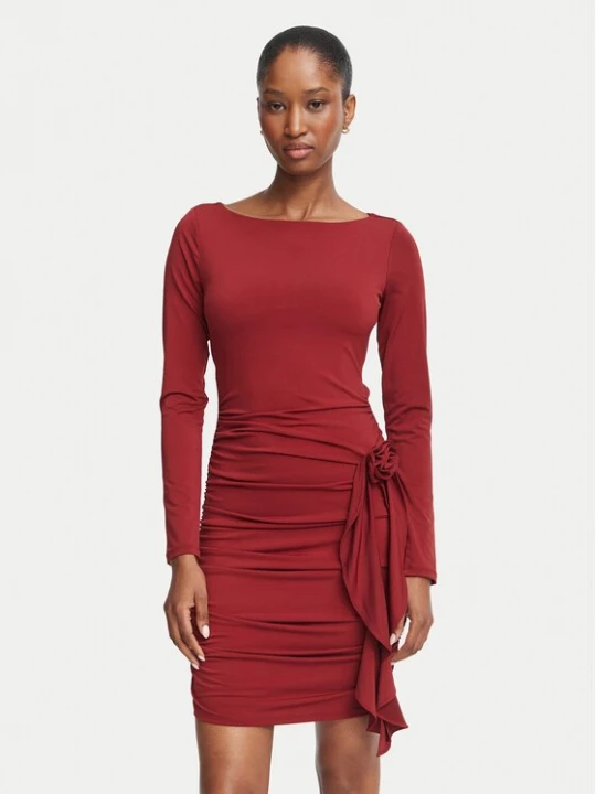 Obrázek produktu Guess Koktejlové šaty W6BK19 K6104 Bordó Slim Fit