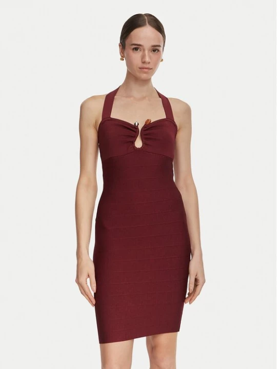 Obrázek produktu Guess Koktejlové šaty W6YK57 Z1044 Bordó Slim Fit