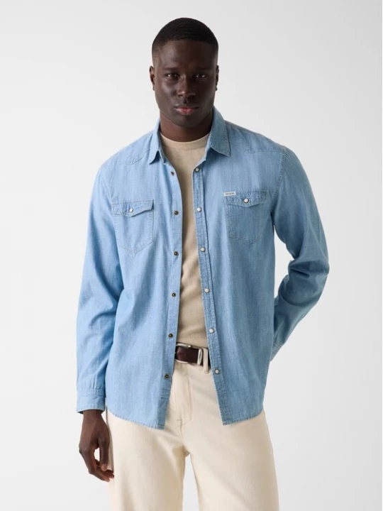Obrázek produktu Guess Košile 183286 Modrá Classic Fit
