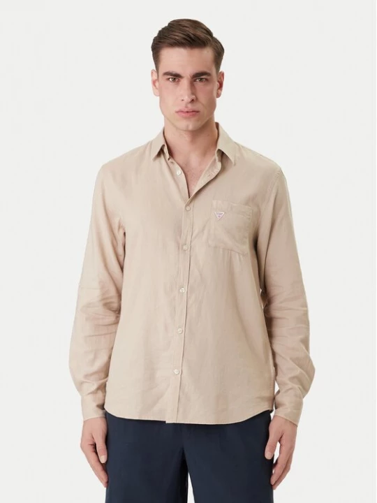 Obrázek produktu Guess Košile F6GH06 WG3L0 Béžová Regular Fit