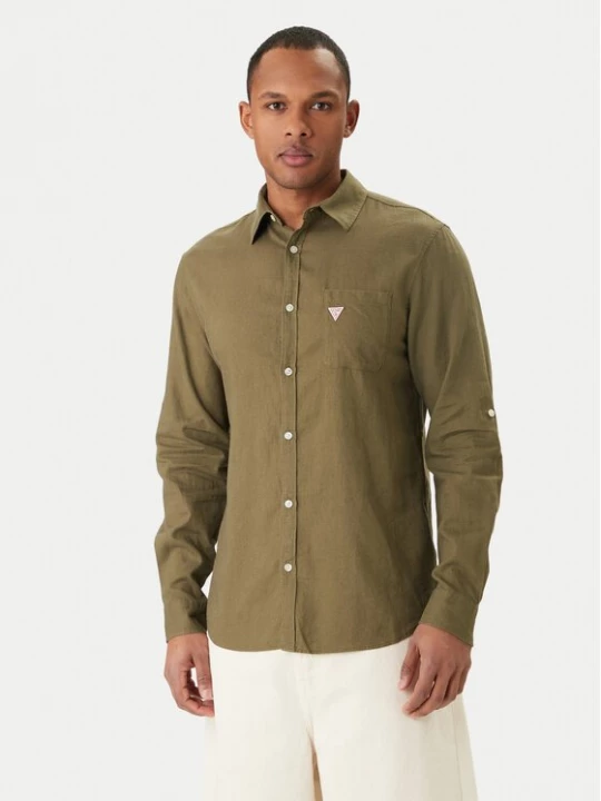 Obrázek produktu Guess Košile F6GH06 WG3L0 Zelená Regular Fit
