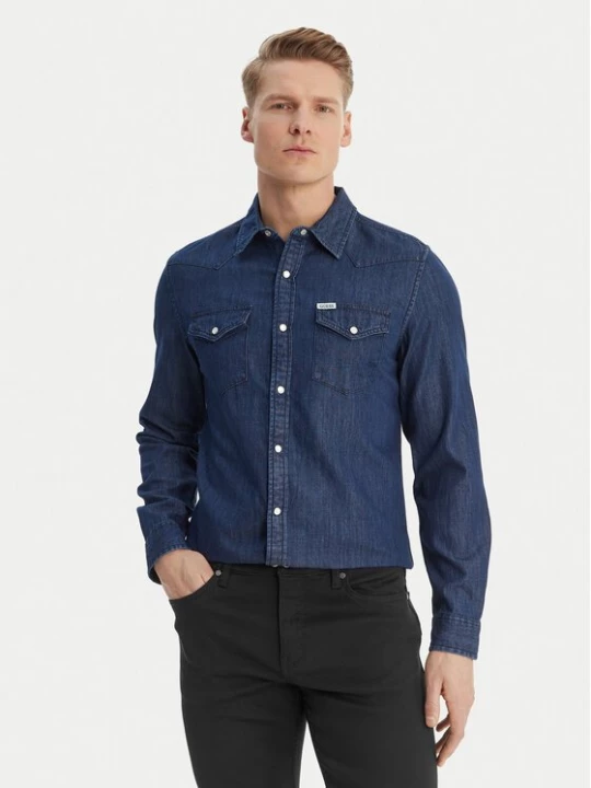 Obrázek produktu Guess Košile M6GH88 D1052 Tmavomodrá Regular Fit