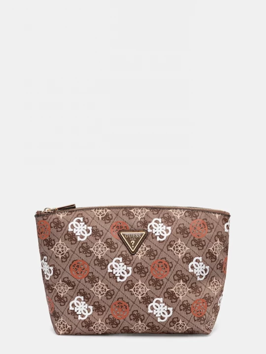 Obrázek produktu Guess kosmetická taštička dámská z imitace kůže ELIETTE béžová