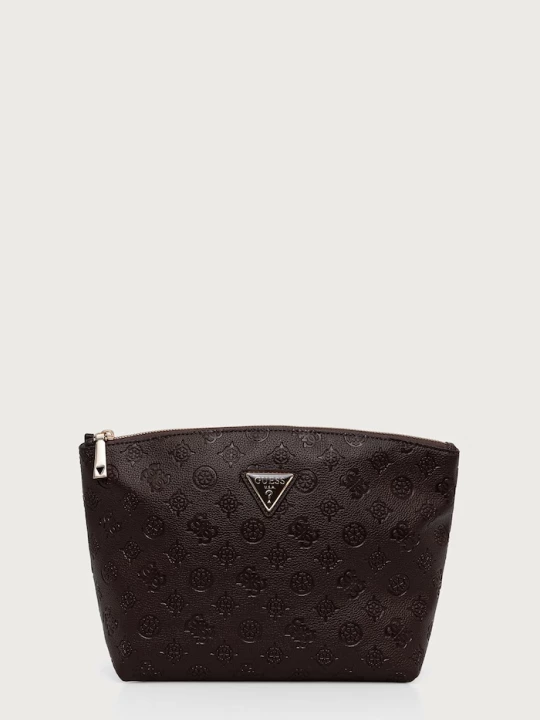 Obrázek produktu Guess Kosmetická taštička dámská z imitace kůže LENWOOD hnědá