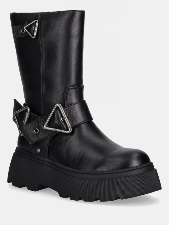 Obrázek produktu Guess Kožené kotníkové boty Guess NURIA černá