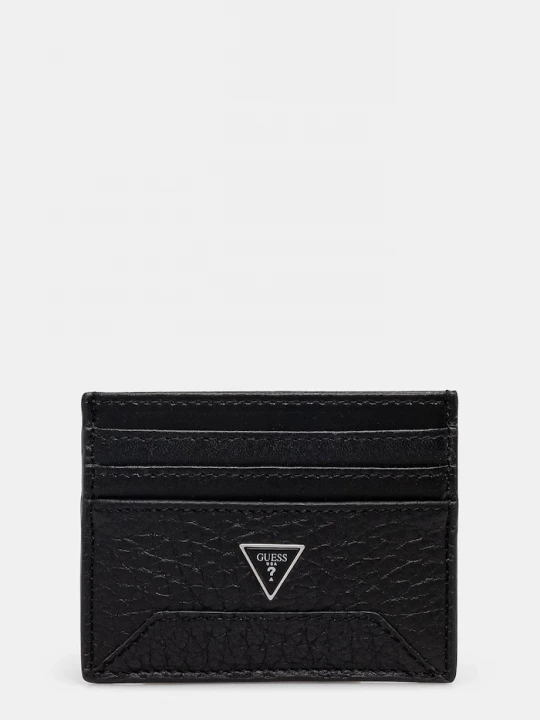 Obrázek produktu Guess Kožené pouzdro na karty Guess BARCELLONA černá