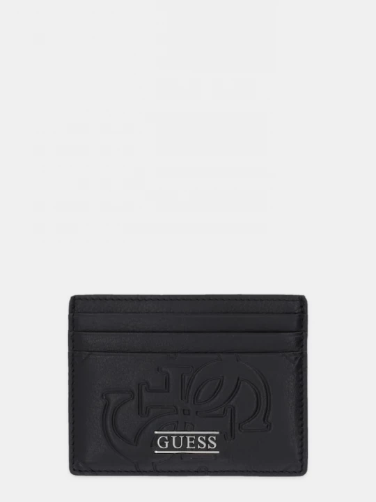 Obrázek produktu Guess Kožené pouzdro na karty Guess BOSTON černá