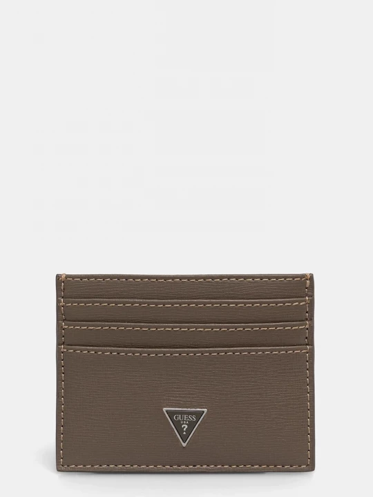 Obrázek produktu Guess Kožené pouzdro na karty Guess hnědá