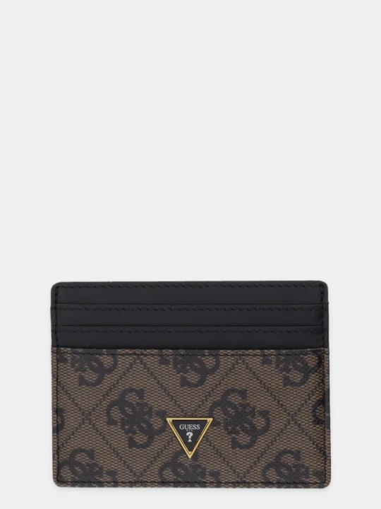 Obrázek produktu Guess Kožené pouzdro na karty Guess MITO hnědá