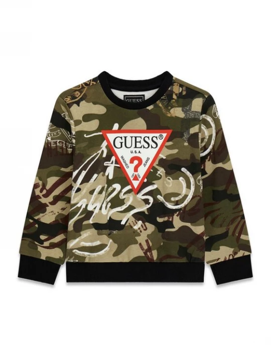 Obrázek produktu Guess Mikina N6BQ02 K6111 Tmavě zelená Regular Fit