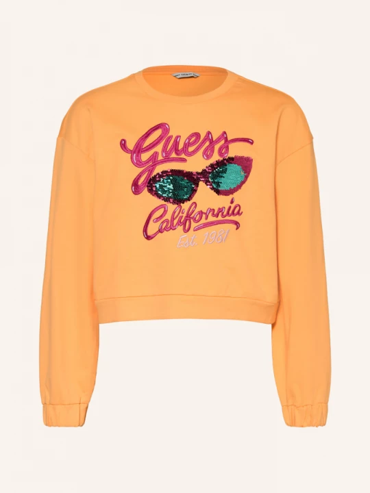 Obrázek produktu Guess Mikina S Flitry tmavě oranžová / růžová / zelená
