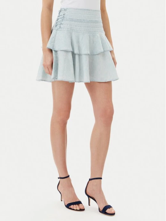 Obrázek produktu Guess Mini sukně W5GD85 D5N81 Světle modrá Regular Fit