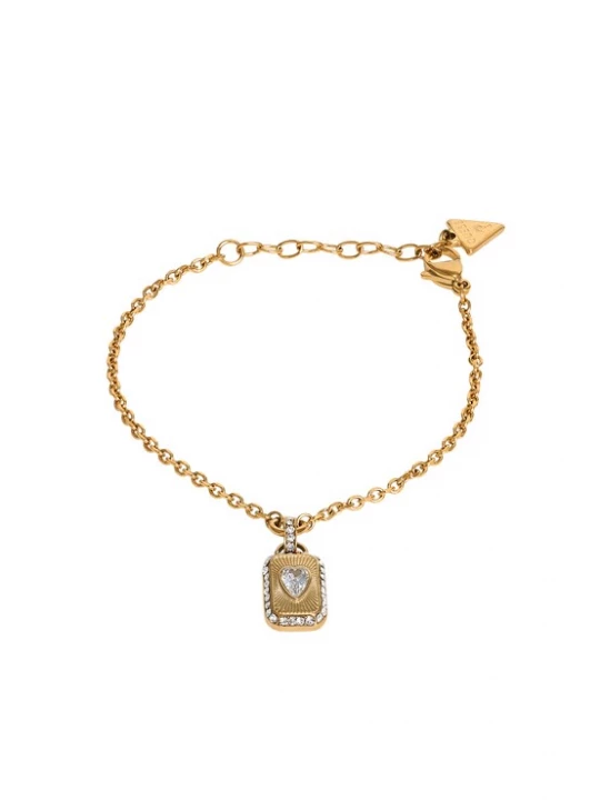Obrázek produktu GUESS Náramek 'CRYSTAL LOVE' zlatá / průhledná