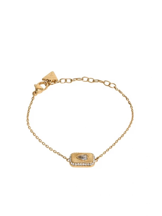 Obrázek produktu GUESS Náramek 'CRYSTAL LOVE' zlatá / průhledná