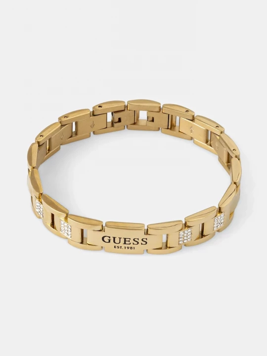 Obrázek produktu Guess náramek pánský z nerezové oceli s krystalem zlatá