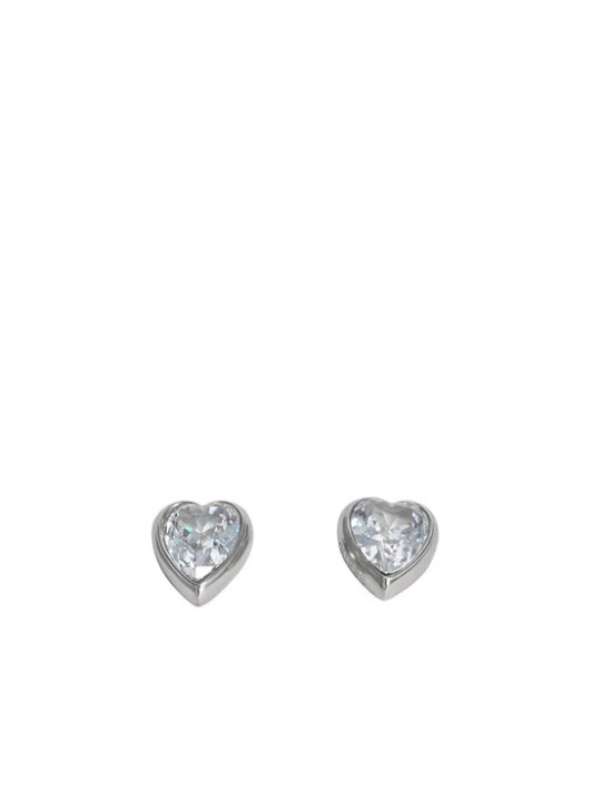Obrázek produktu GUESS Náušnice 'CRYSTAL LOVE' stříbrná / průhledná