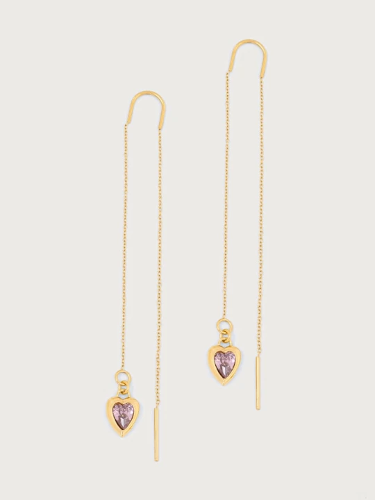 Obrázek produktu Guess náušnice dámské z nerezové oceli s kubickým zirkonem CRYSTAL LOVE zlatá