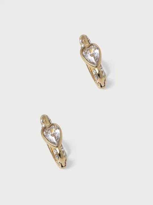 Obrázek produktu Guess náušnice dámské z nerezové oceli s kubickým zirkonem CRYSTAL LOVE zlatá