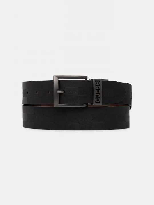 Obrázek produktu Guess oboustranný pásek pánský kožený černá
