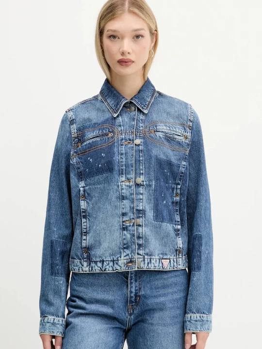 Obrázek produktu Guess Originals Džínová bunda Guess Originals HARRINGTON modrá