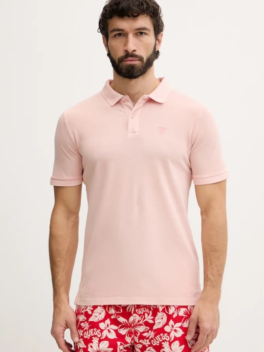 Obrázek produktu Guess pánské bavlněné polo růžová