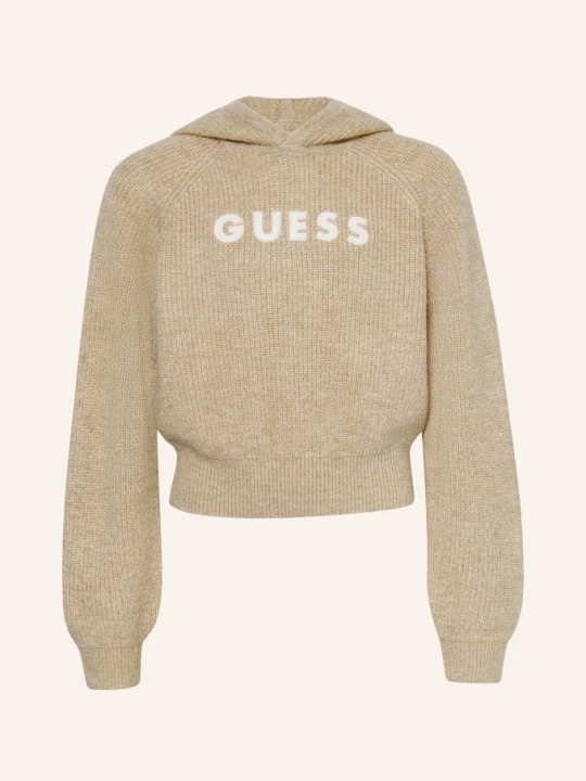 Obrázek produktu Guess Pletená Mikina S Kapucí béžová / bílá