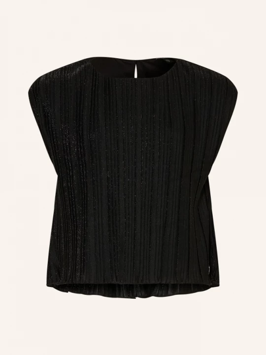 Obrázek produktu Guess Plisované Tričko S Třpytivou Nití černá / stříbrná