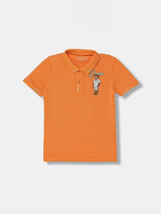 Obrázek produktu Guess polo dětské bavlněné oranžová
