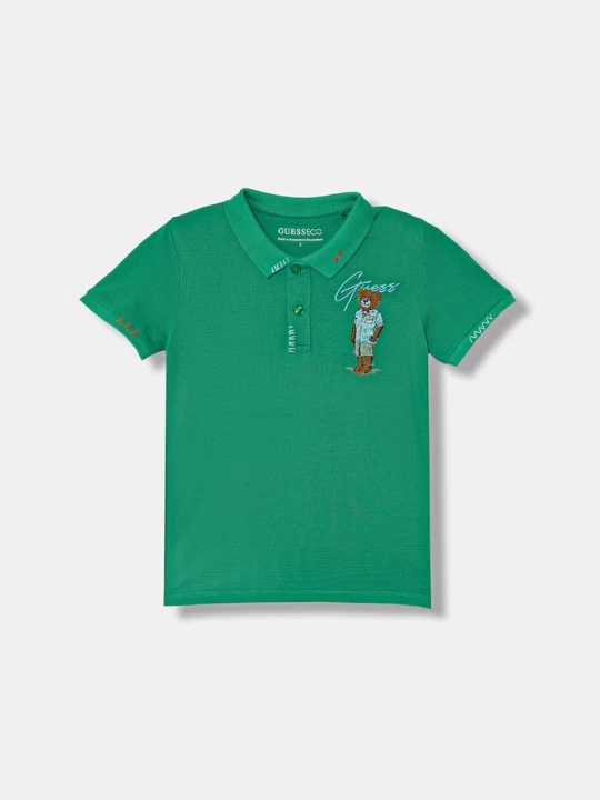 Obrázek produktu Guess polo dětské bavlněné zelená