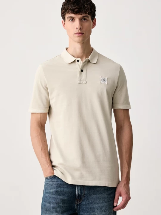 Obrázek produktu Guess polo pánské bavlněné béžová