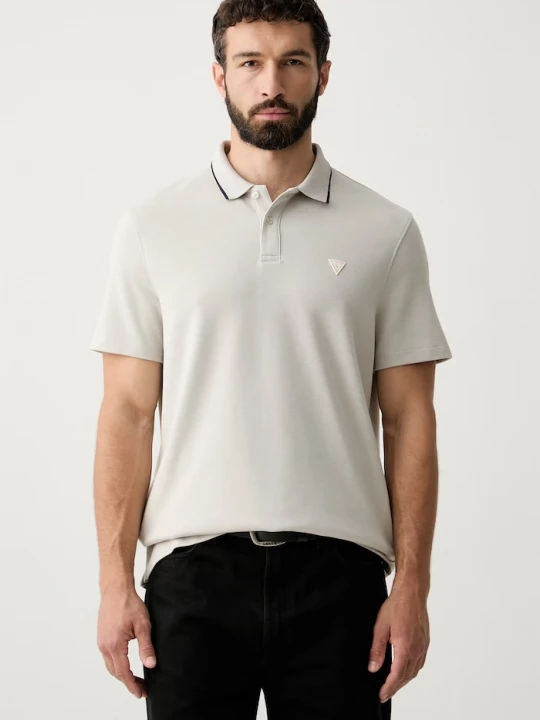 Obrázek produktu Guess polo pánské bavlnou béžová