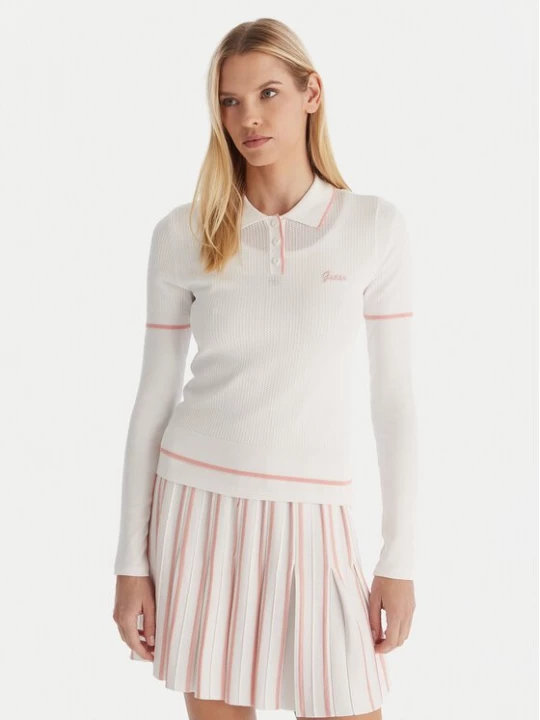 Obrázek produktu Guess Polokošile V5GP00Z3D60 Bílá Slim Fit